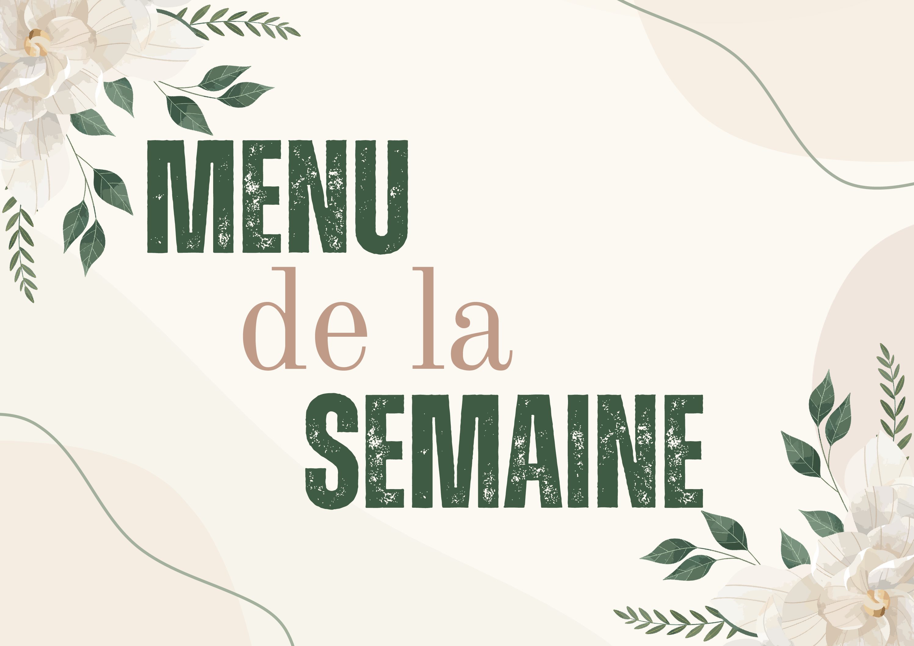 Menu de la Semaine