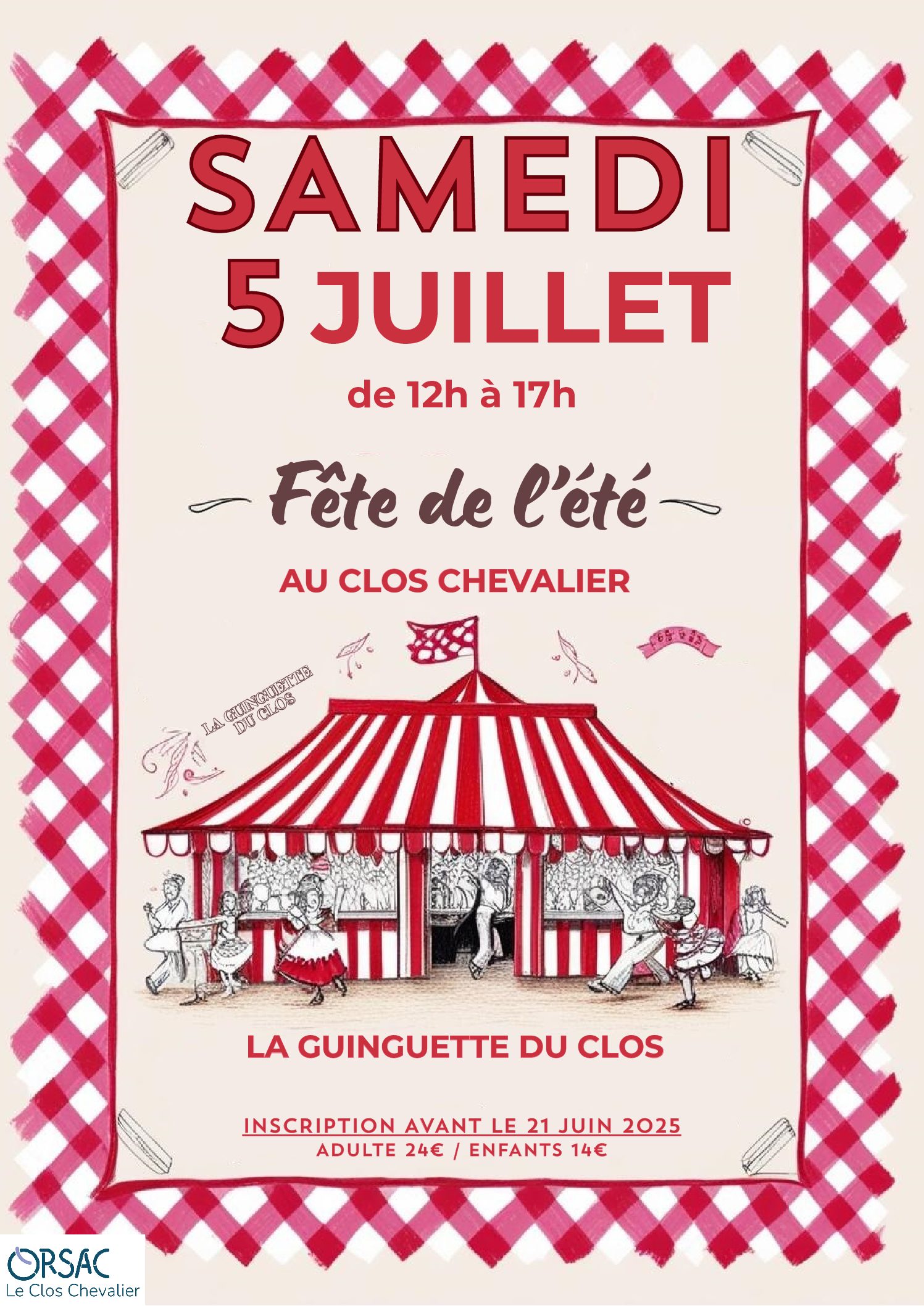 Annonce : Fête de l’été du Clos le 5 juillet prochain! (inscription obligatoire)