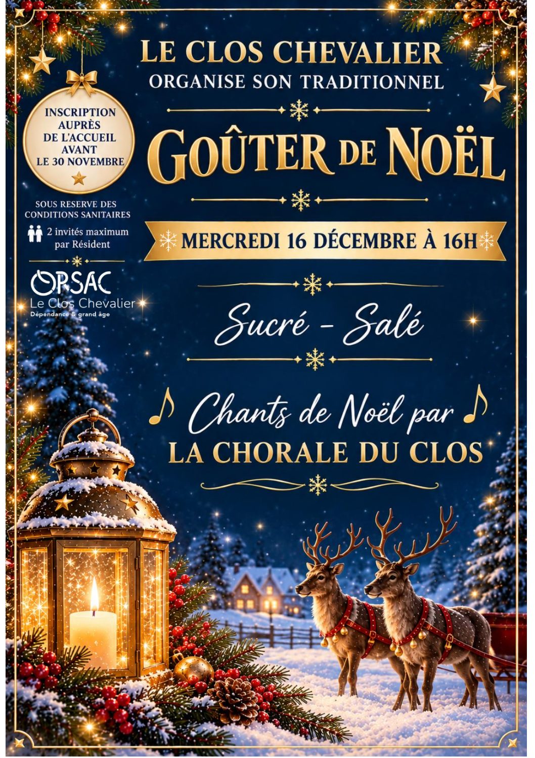 Goûter de Noël 16 décembre 2026